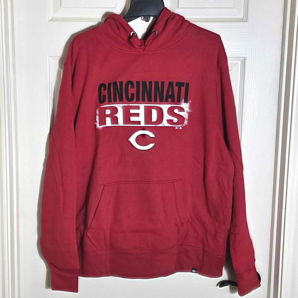 '47 Brand Cincinnati Reds Pullover Hoodie Sweatshirt MLB Men's XL Red NWT